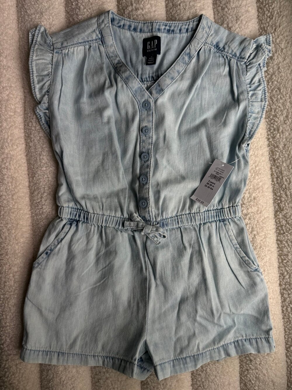 Gap girls chambray romper 3 years